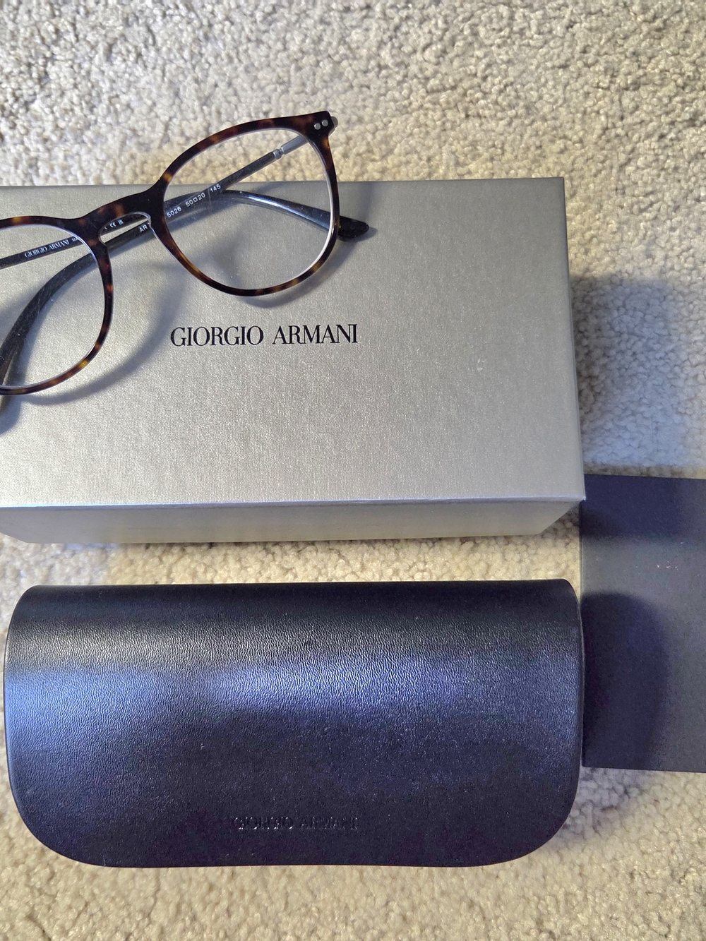 Giorgio Armani Tortoiseshell Round Eyeglasses 7125